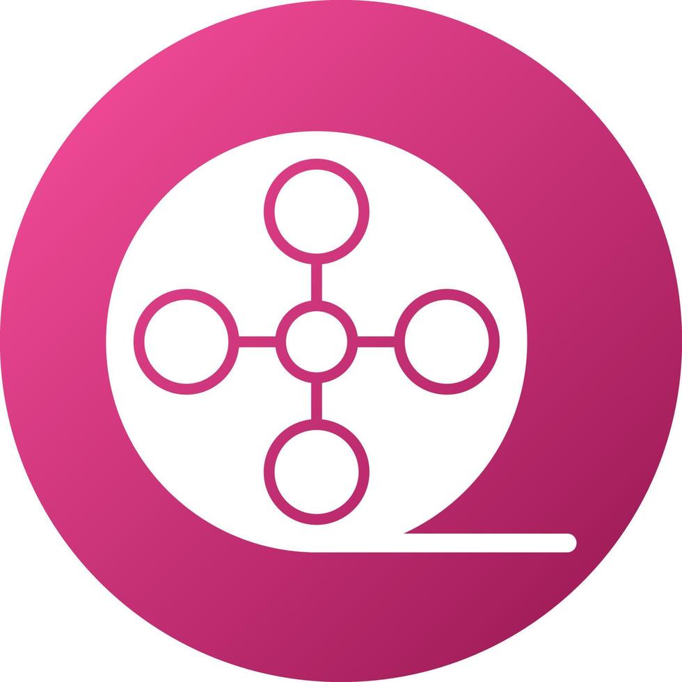 Film Reel Icon Style vector