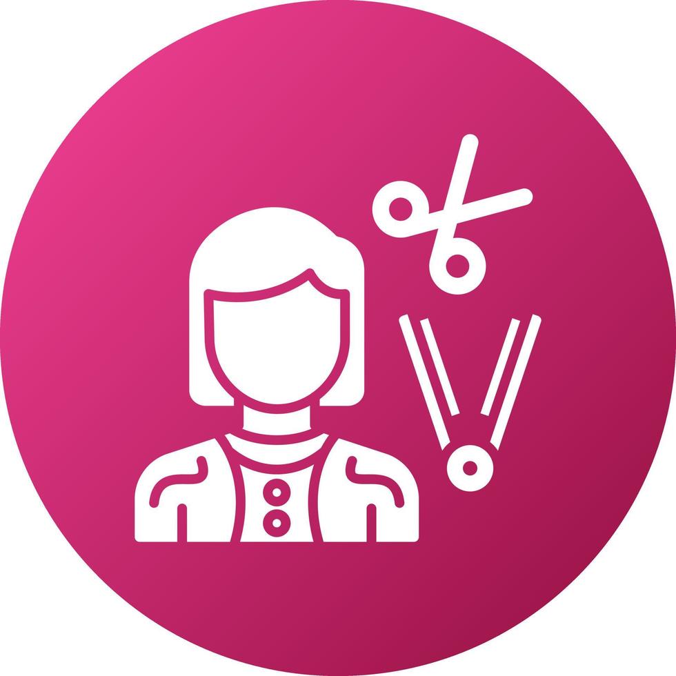 Hair Stylist Female Icon Style vector