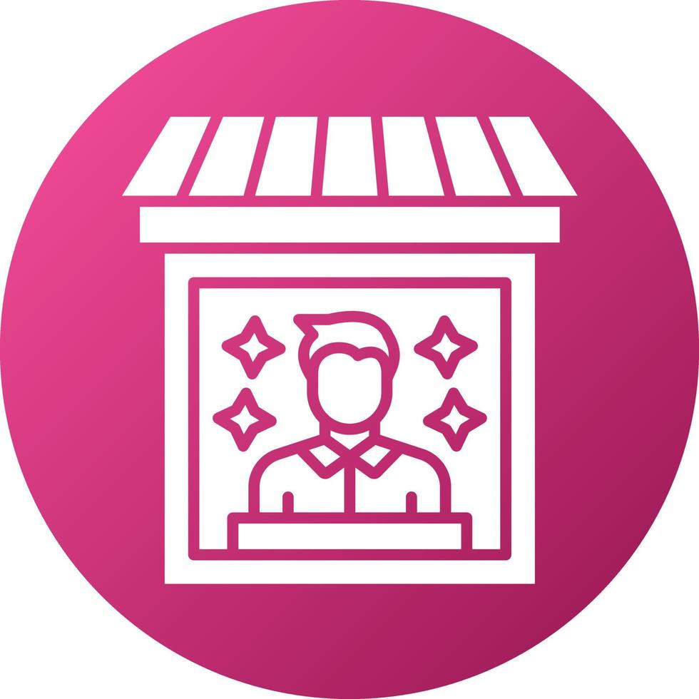 In Store Demonstration Icon Style vector