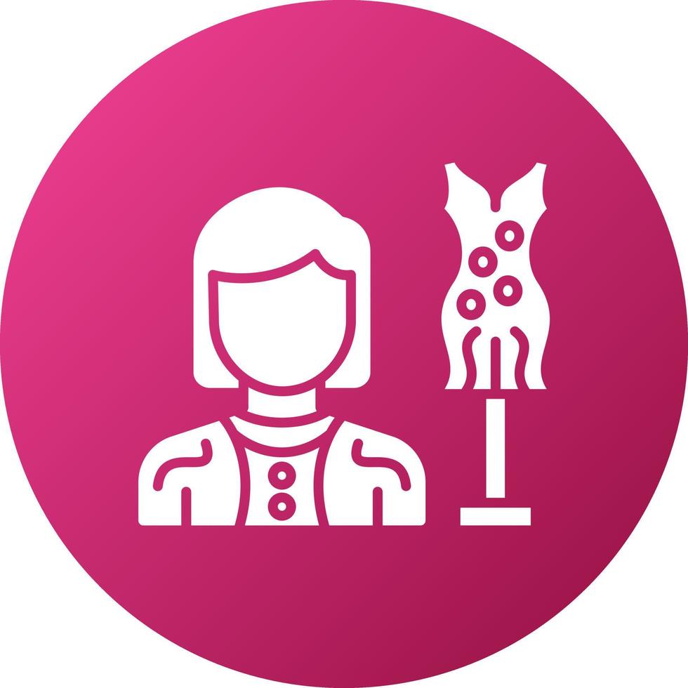 Fashion Stylist Female Icon Style vector
