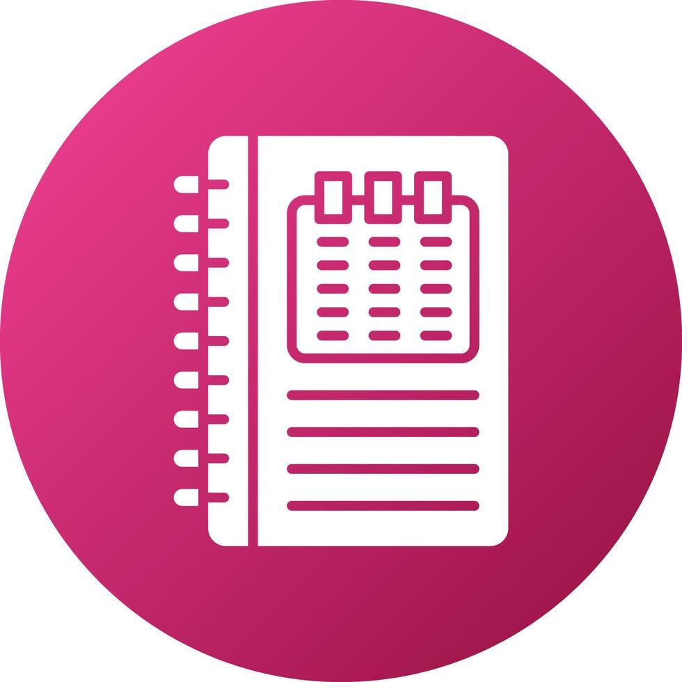 Appointment Book Icon Style vector