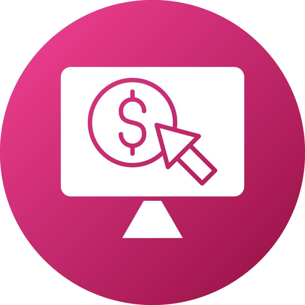 Cost Per Click Icon Style vector