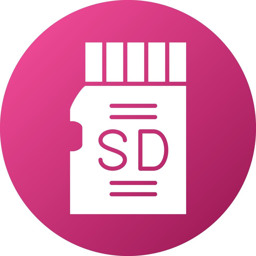 estilo de icono de tarjeta sd vector