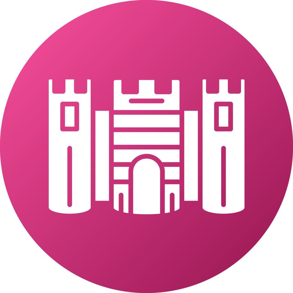 estilo de icono de castillo vector