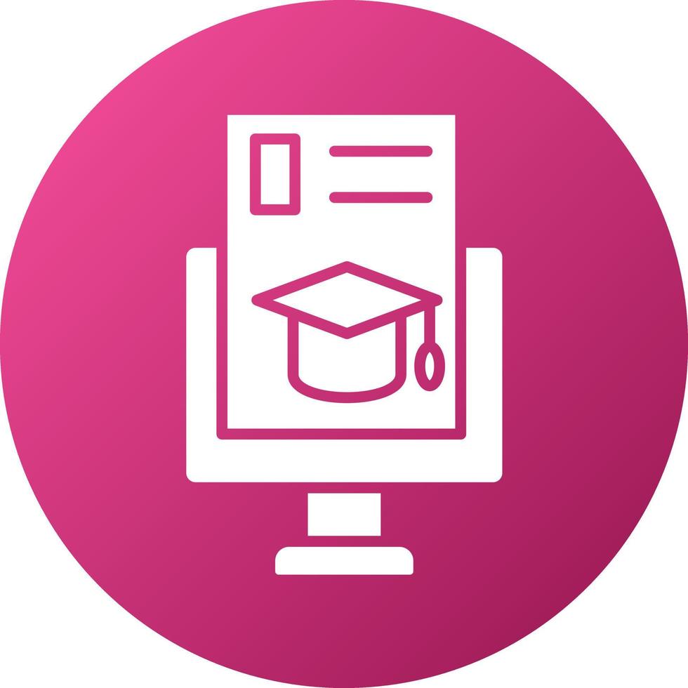 Computer Science Degree Icon Style vector