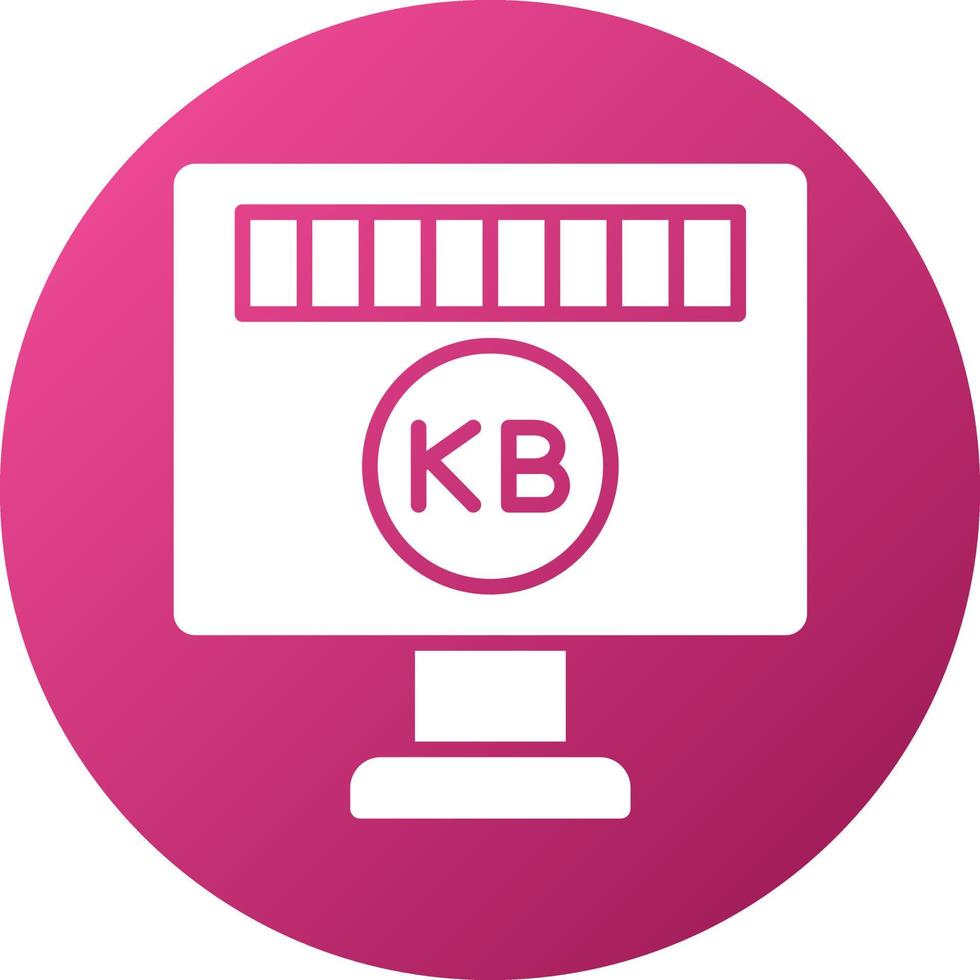 Kilobyte Icon Style vector