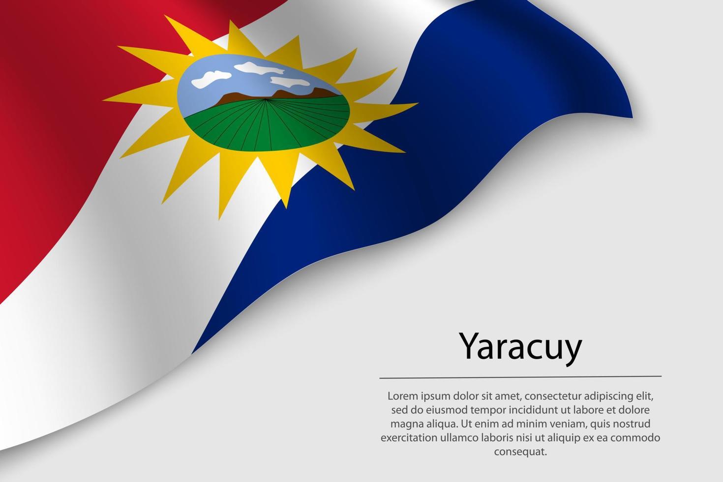 ola bandera de yaracuy es un estado de Venezuela vector