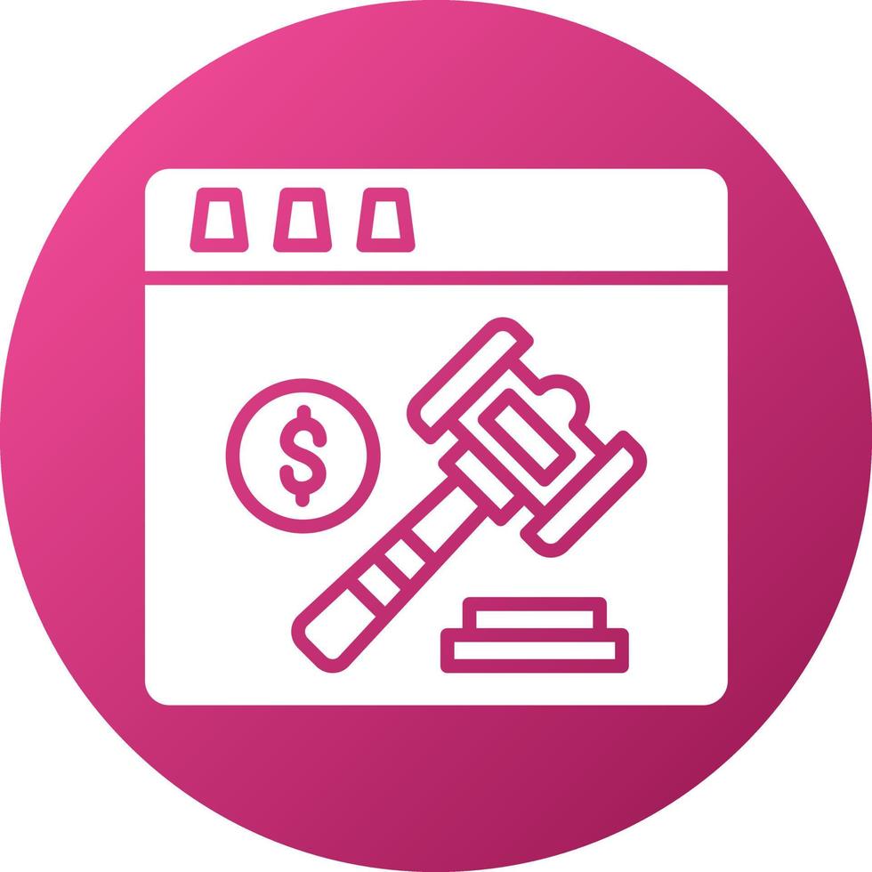 Auction Website Icon Style vector