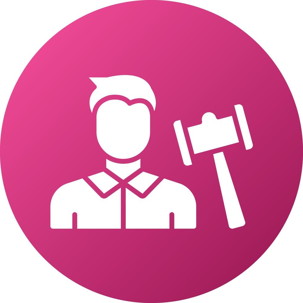 Auctioneer Male Icon Style vector