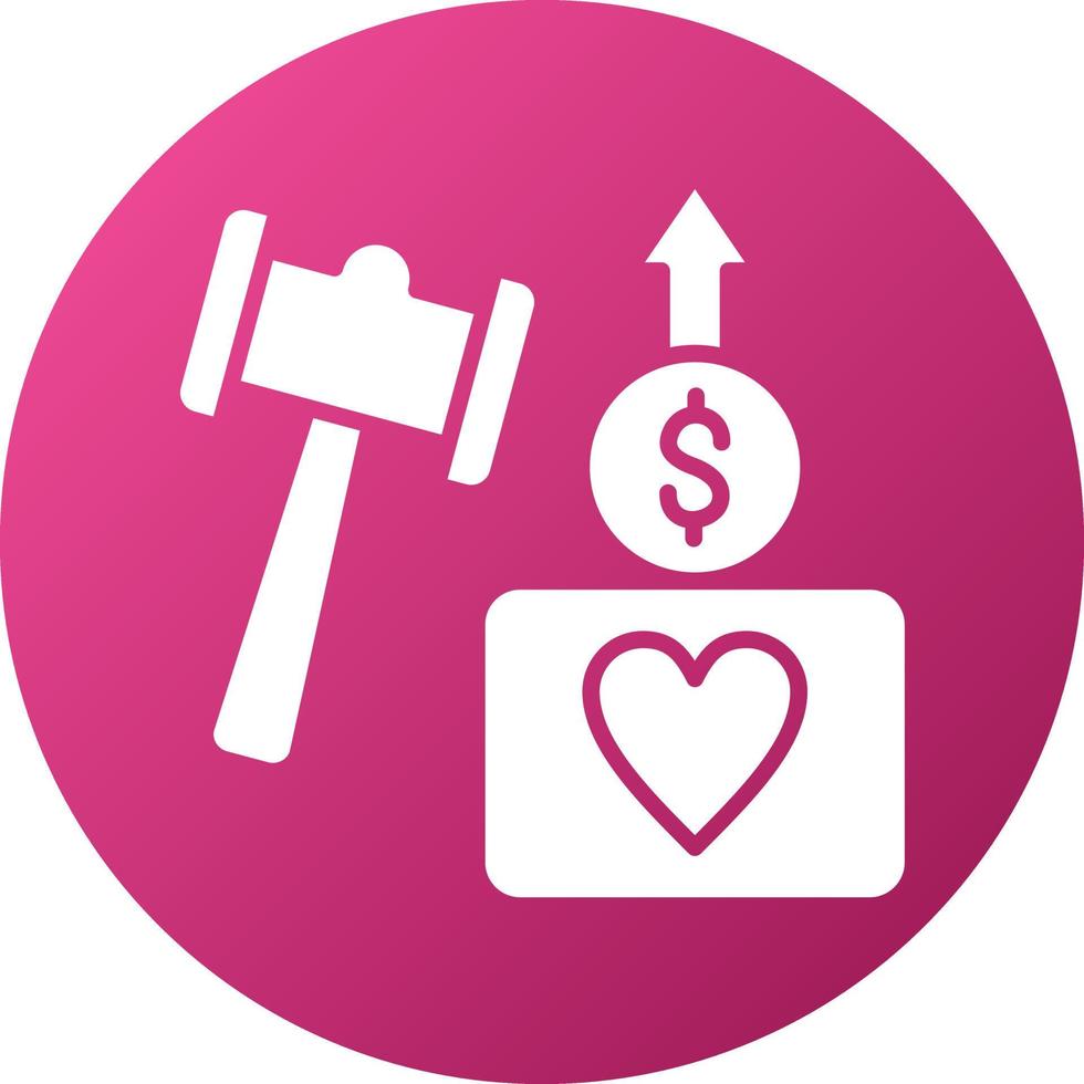 Charity Auction Icon Style vector