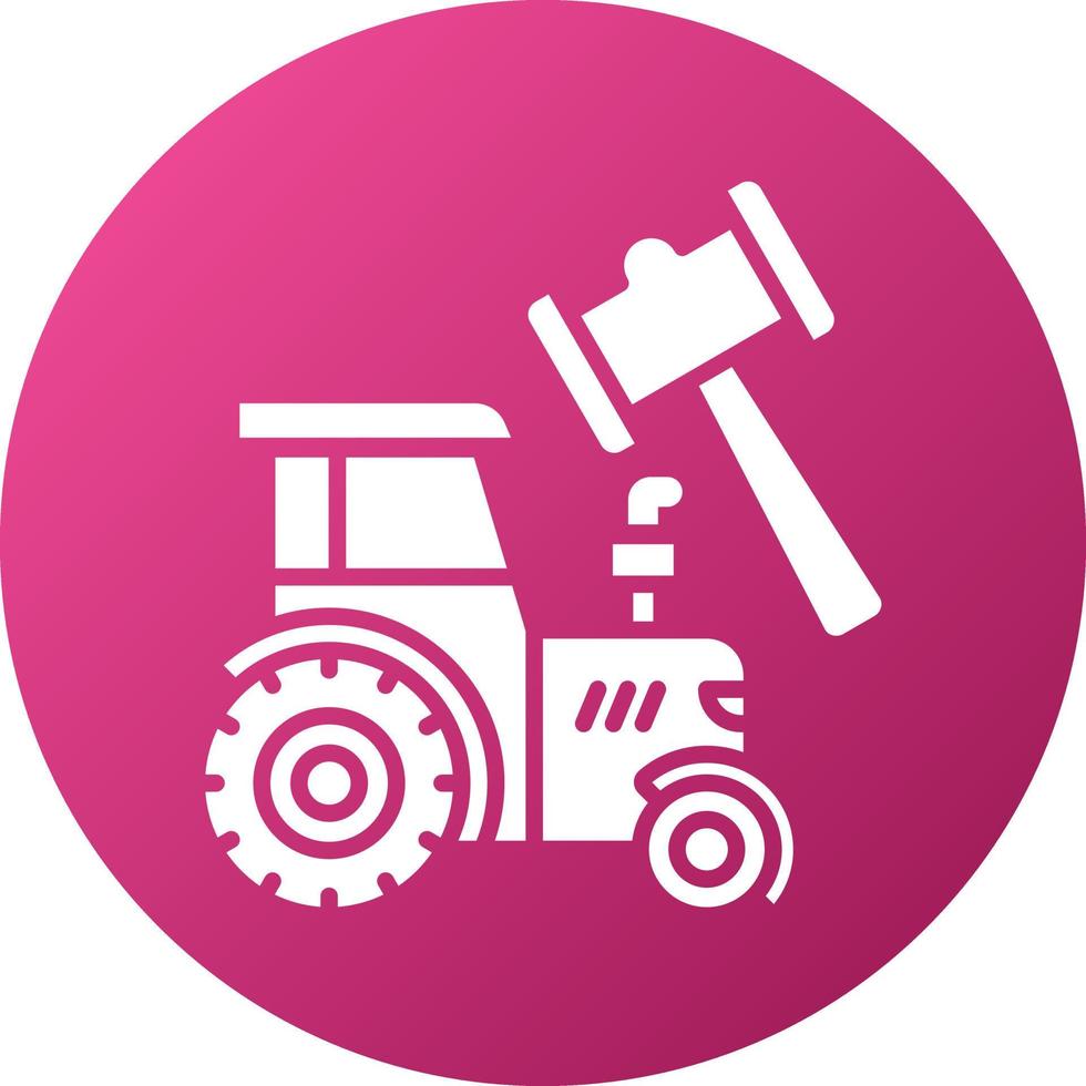 Machinery Auction Icon Style vector