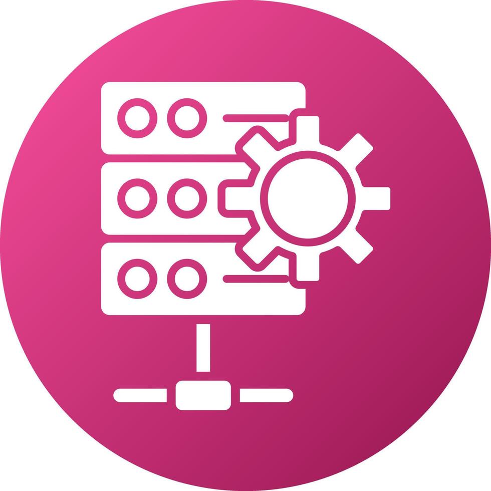Database Settings Icon Style vector