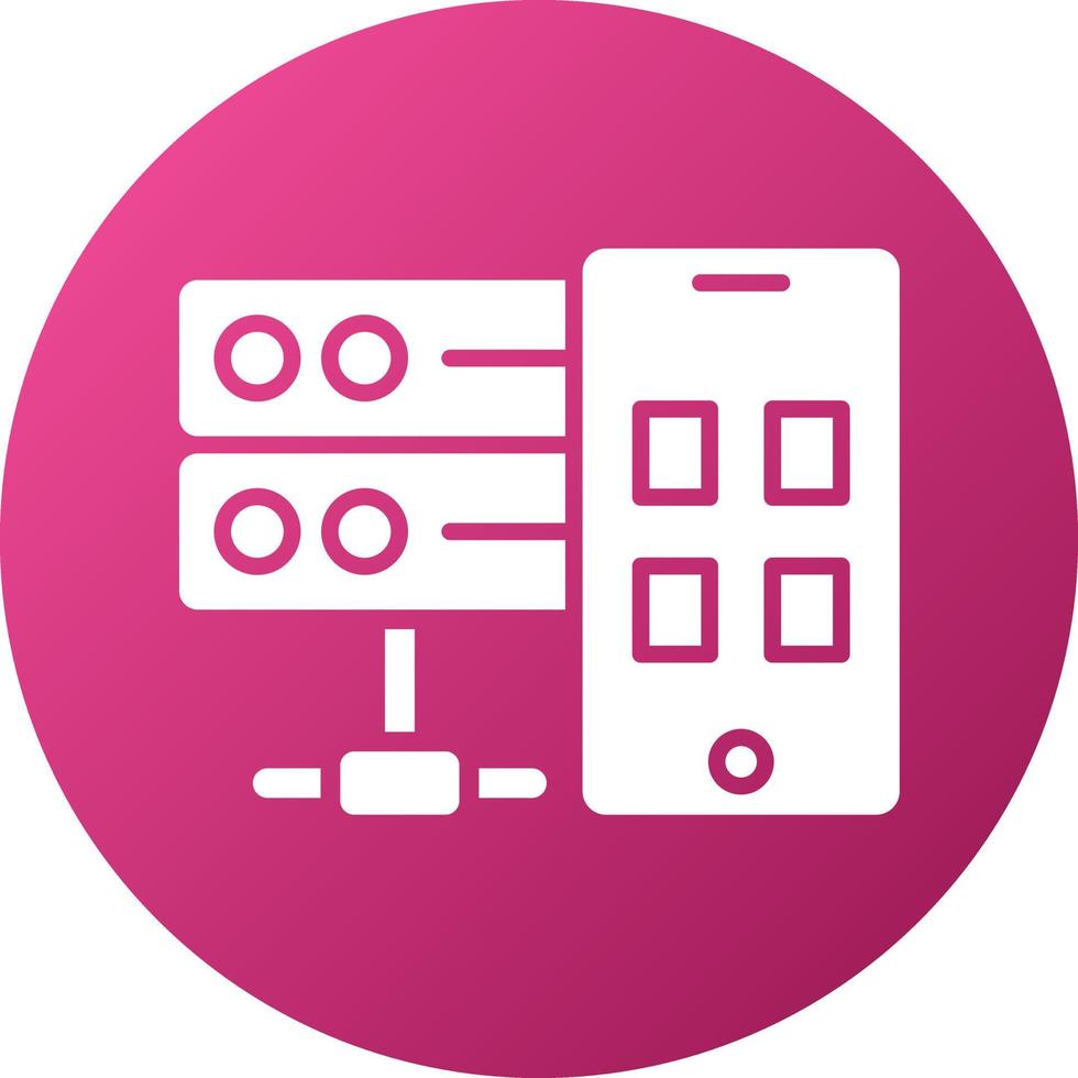 Smartphone Database Icon Style vector