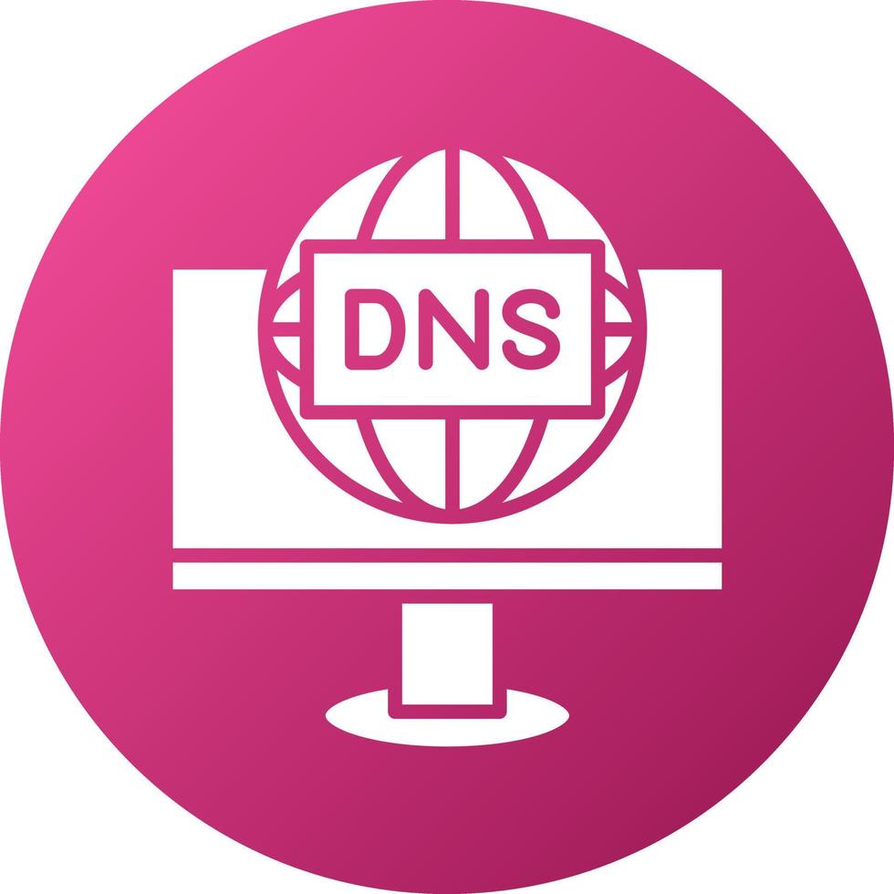 estilo de icono dns vector