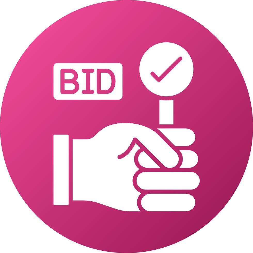 Absentee Bid Icon Style vector