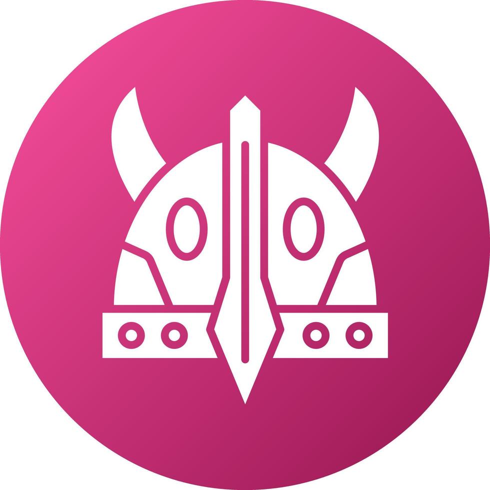 Viking Helmet Icon Style vector