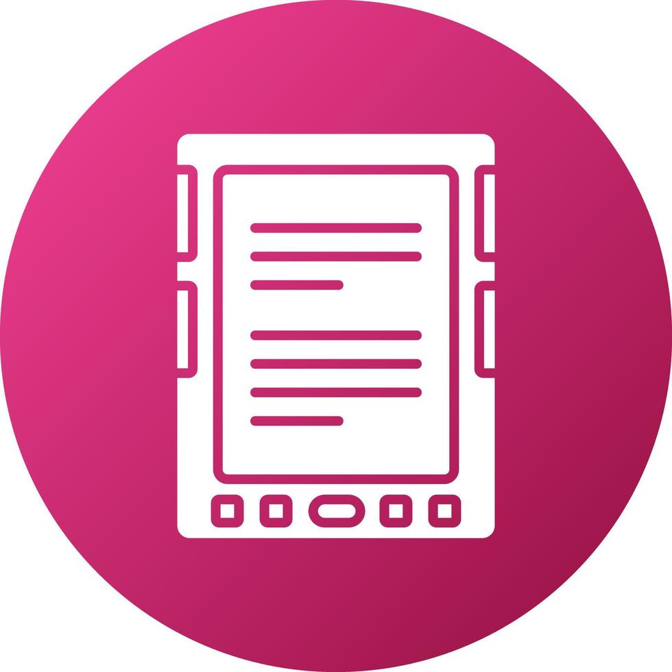 E-Book Reader Icon Style vector