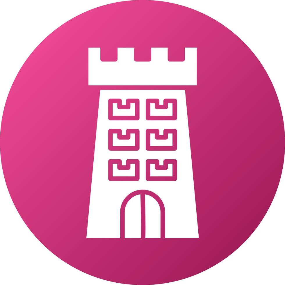 Castle Tower Icon Style vector