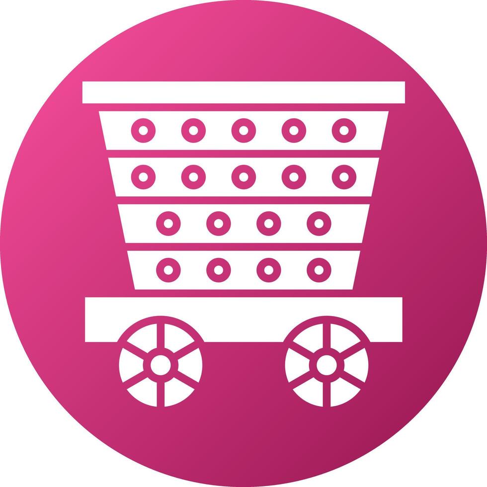 Wood Cart Icon Style vector