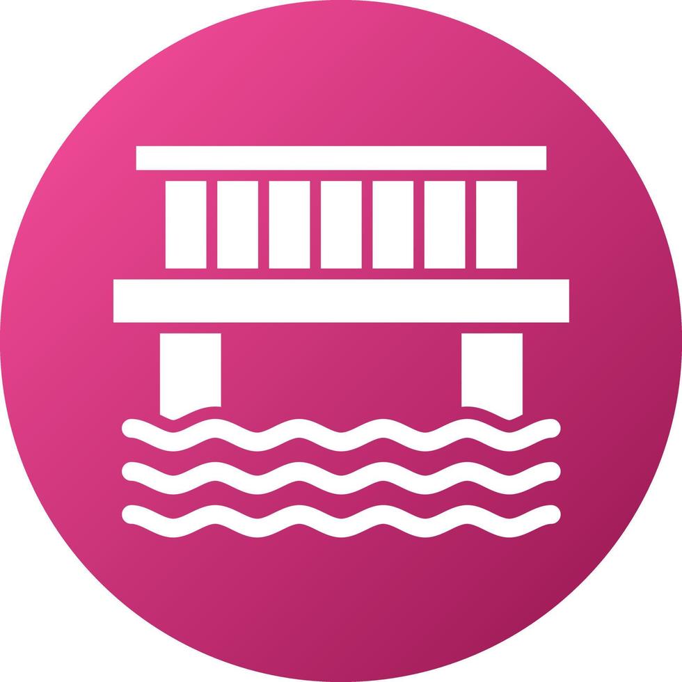 Water Bridge Icon Style vector