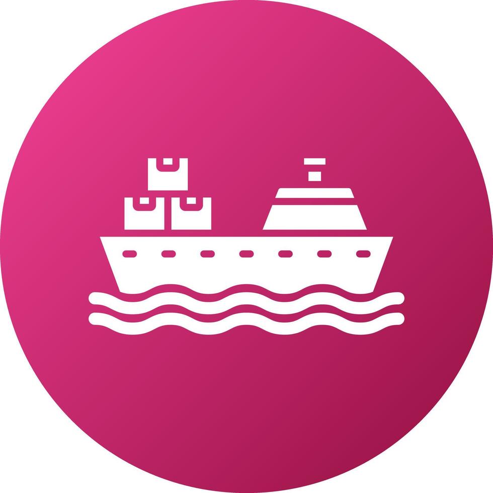 Cargo Ship Icon Style vector