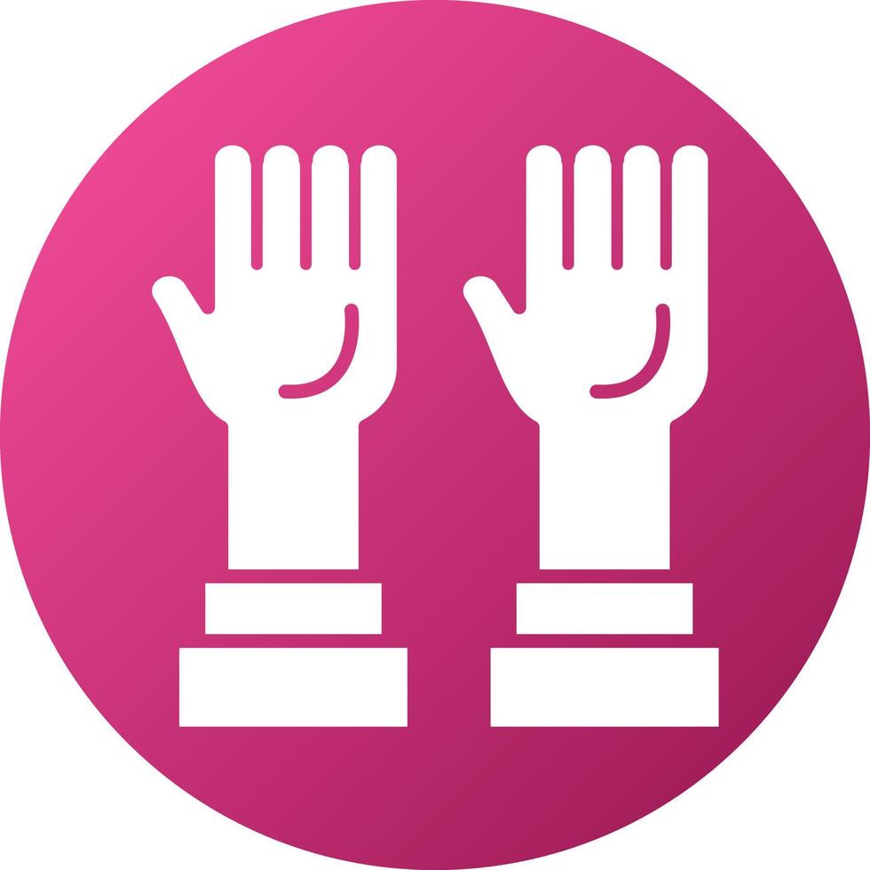 Hands Up Icon Style vector