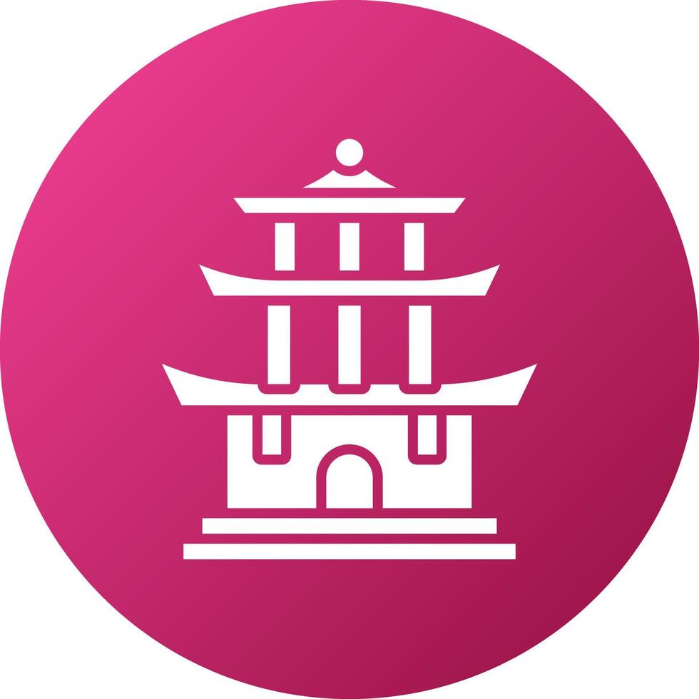 Pagoda Icon Style vector