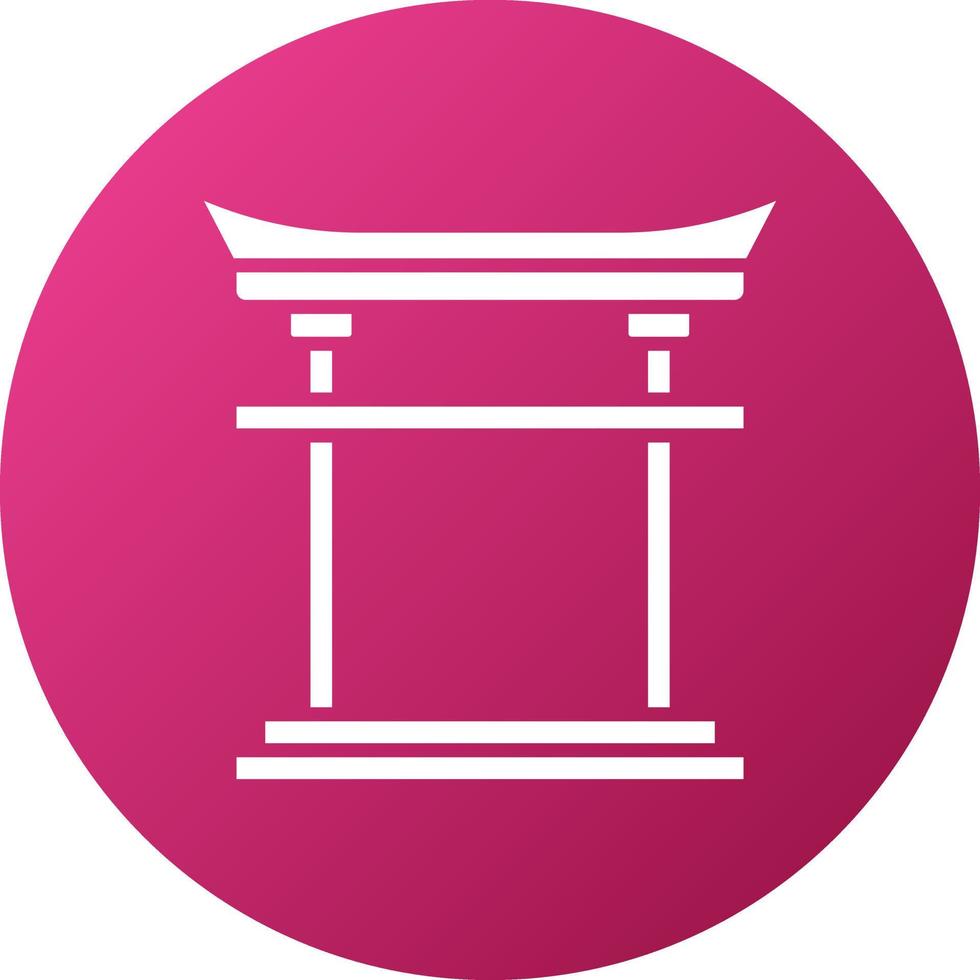 Torii Gate Icon Style vector