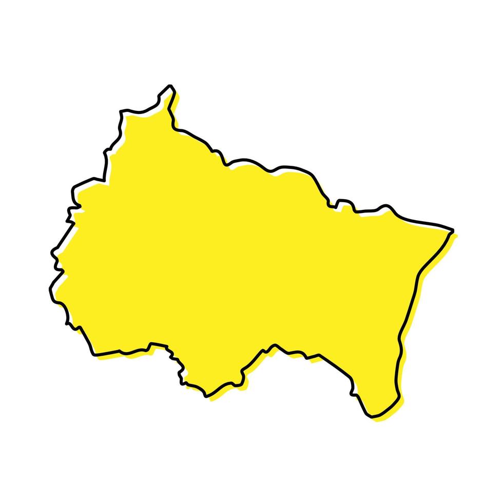 Simple outline map of Grand Est is a region of France vector