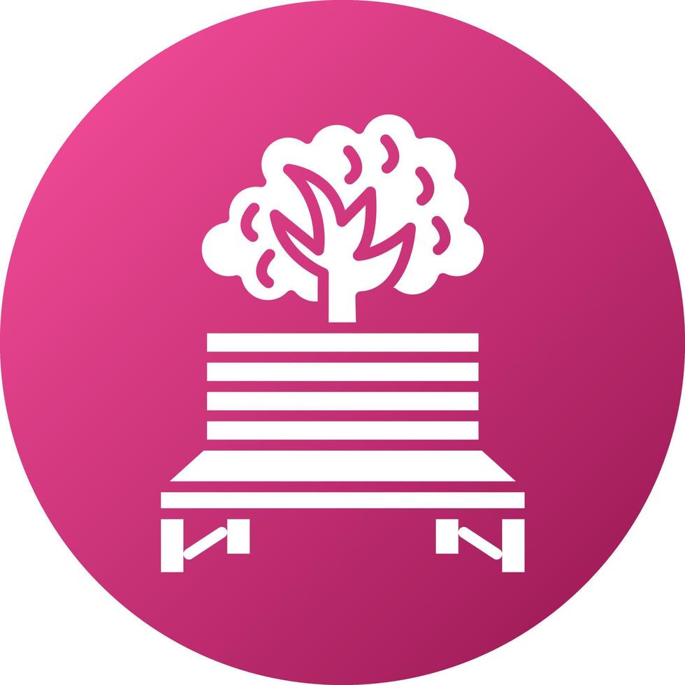 utumn Bench Icon Style vector