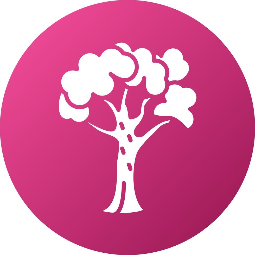 eciduous Tree Icon Style vector