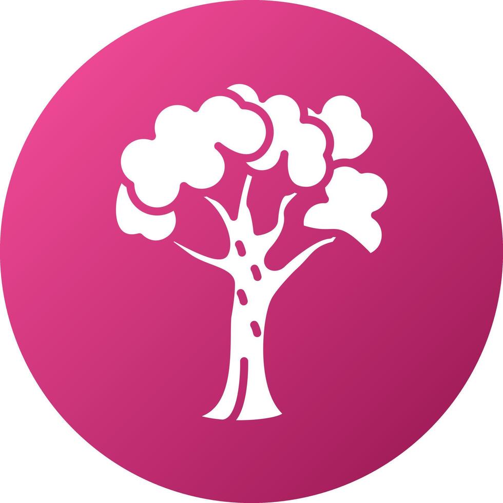 caduco árbol icono estilo vector