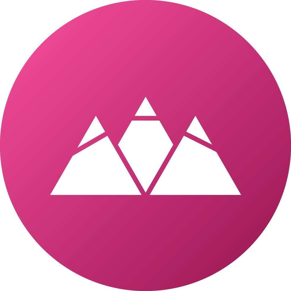 now-Capped Mountain Icon Style vector