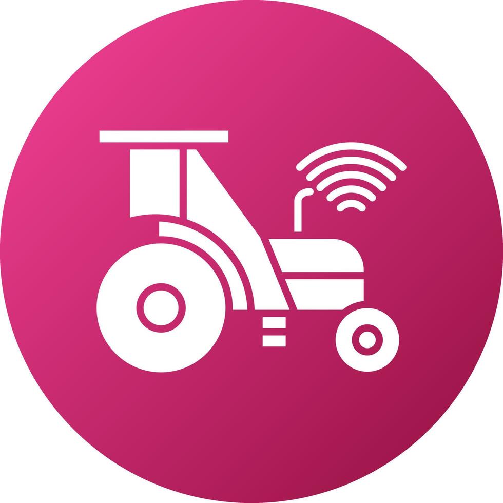 Smart Tractor Icon Style vector