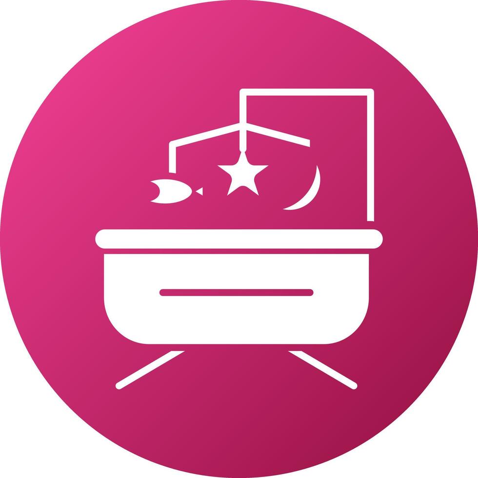 Baby Cot Icon Style vector