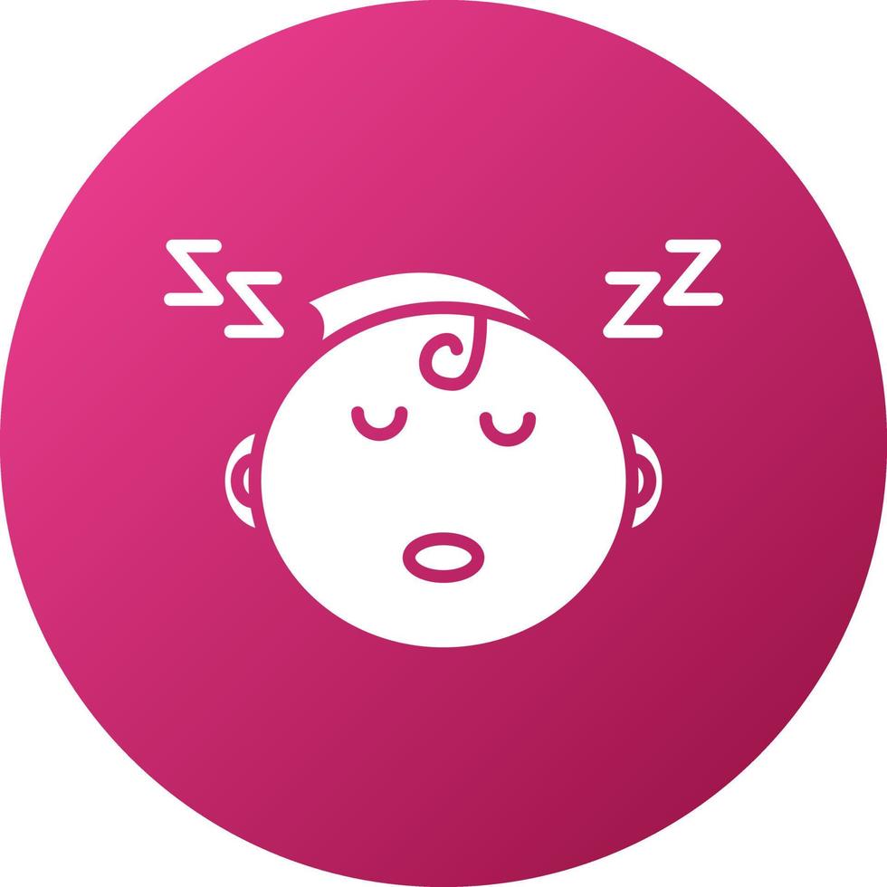 dormido bebé icono estilo vector