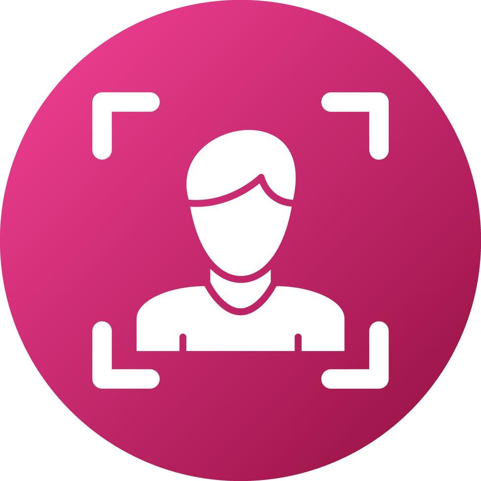 Face Recognition Icon Style vector