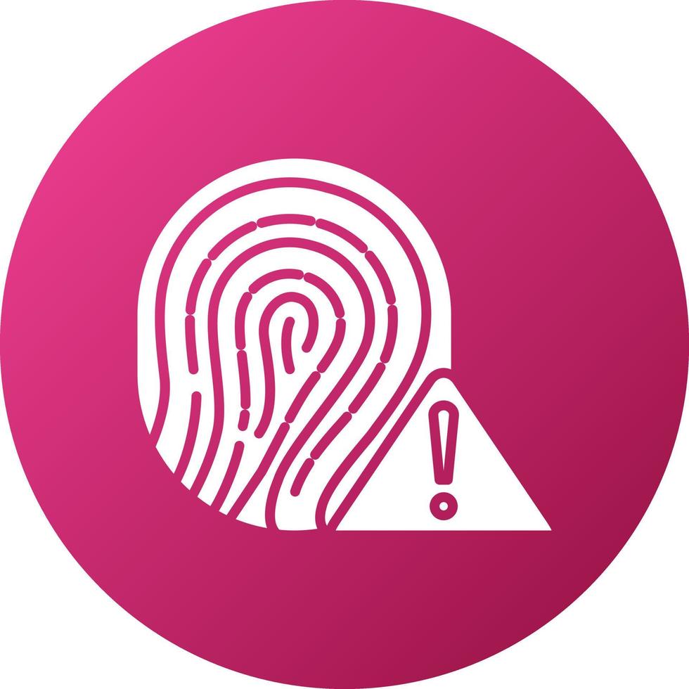 Biometric Error Icon Style vector