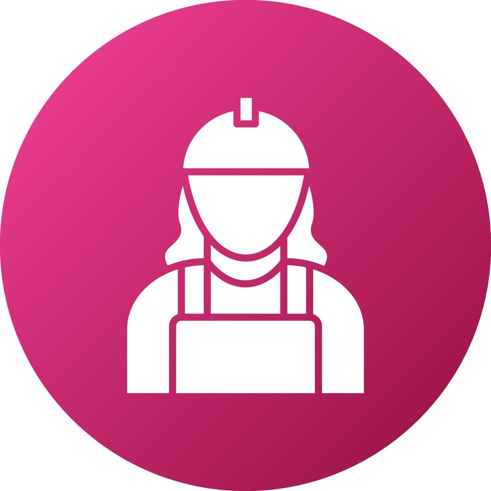 Worker Female Icon Style vector