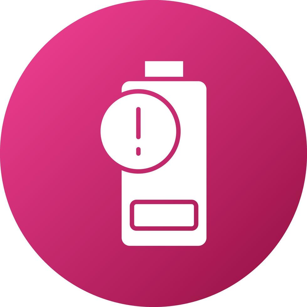 Battery Alert Icon Style vector