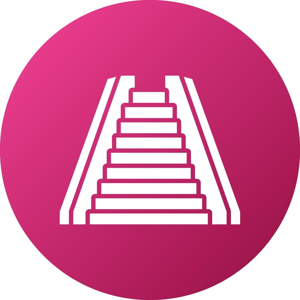 estilo de icono de escalera mecánica vector