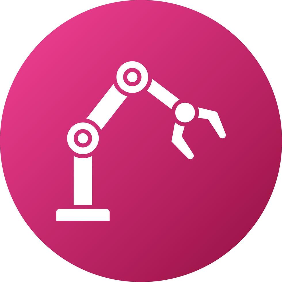 Robotic Arm Icon Style vector