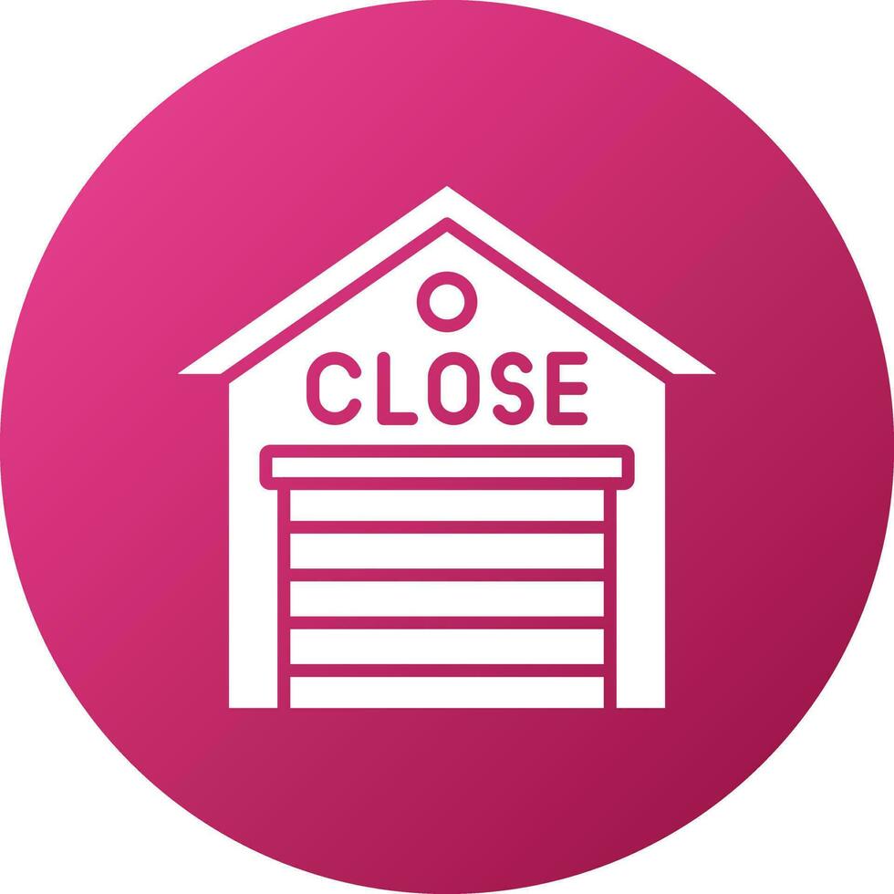 Warehouse Closed Icon Style vector