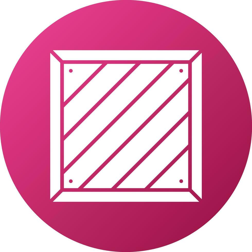Wooden Box Icon Style vector