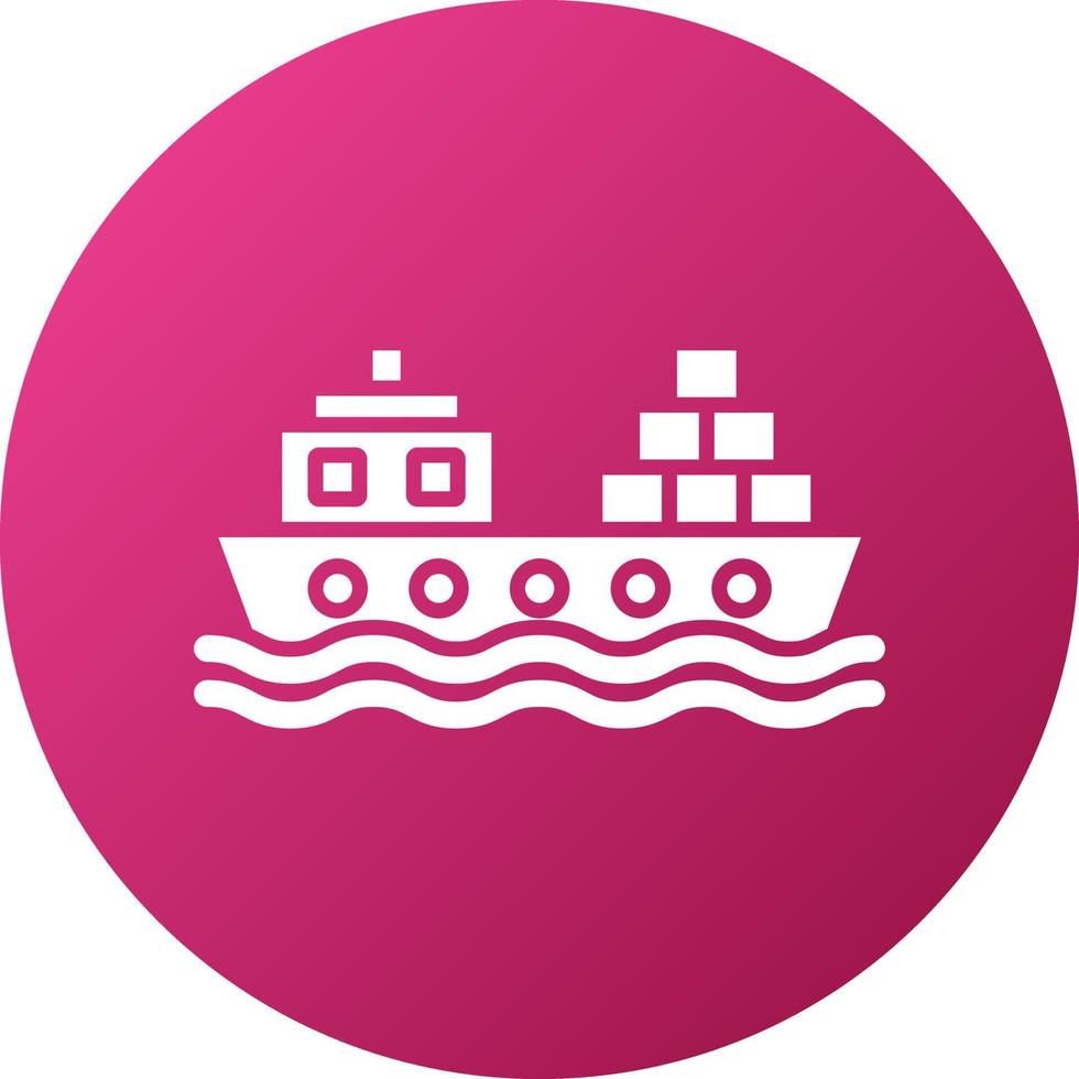 Cargo Ship Icon Style vector