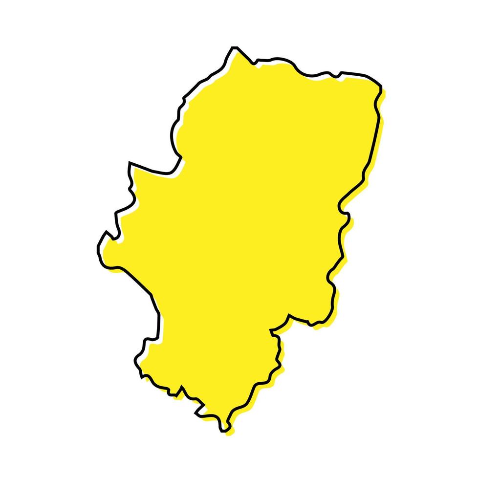 Simple outline map of Aragon is a region of Spain vector