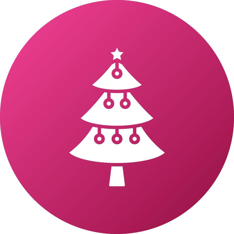 Christmas Tree Icon Style vector