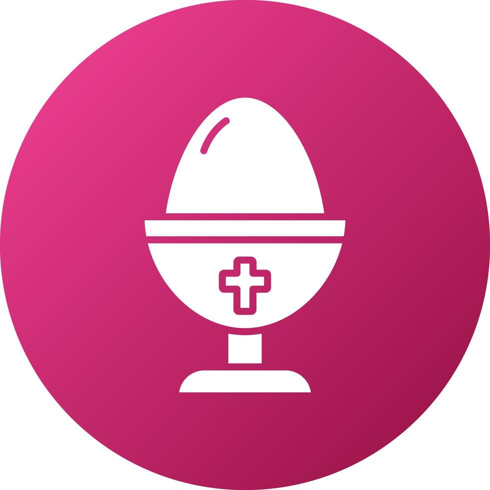 Boiled Egg Chalice Icon Style vector