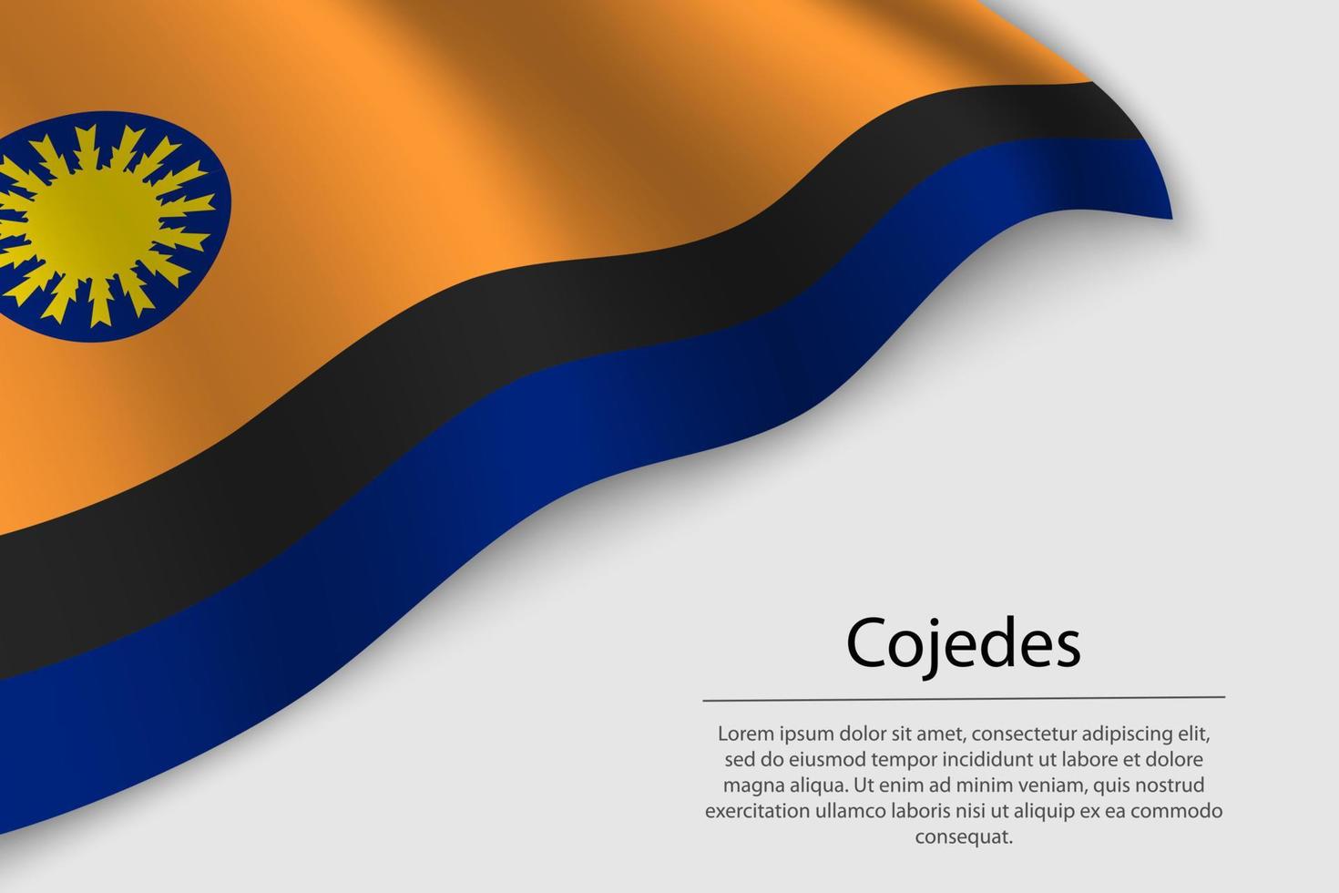 Wave flag of Cojedes is a state of Venezuela vector