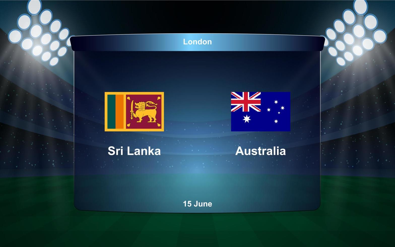 cricket scoreboard broadcast graphic template vector